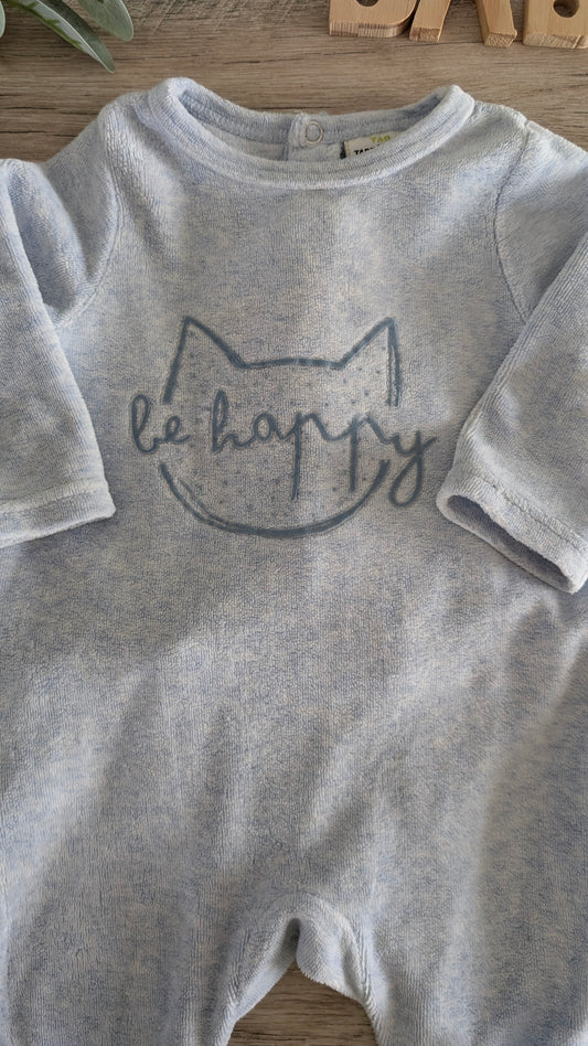 Pyjama velours "be happy 🐱"