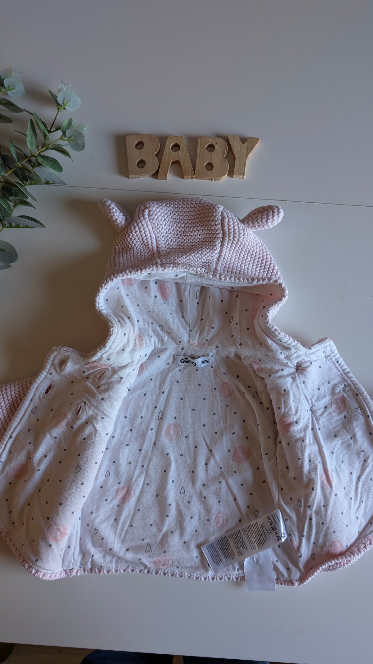 Gilet bébé "petit coeur 💓"
