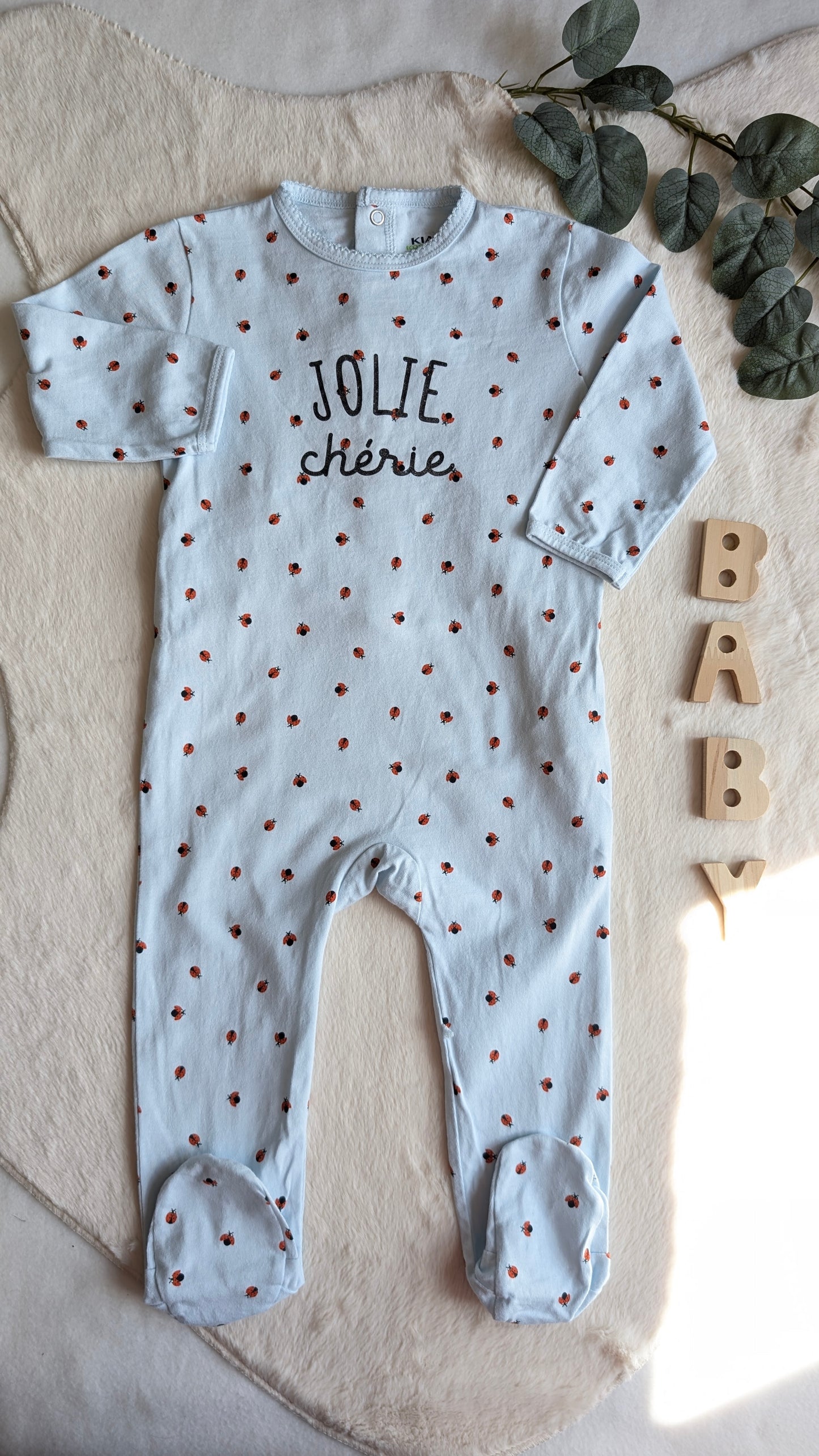 Pyjama léger bébé fille coccinelle