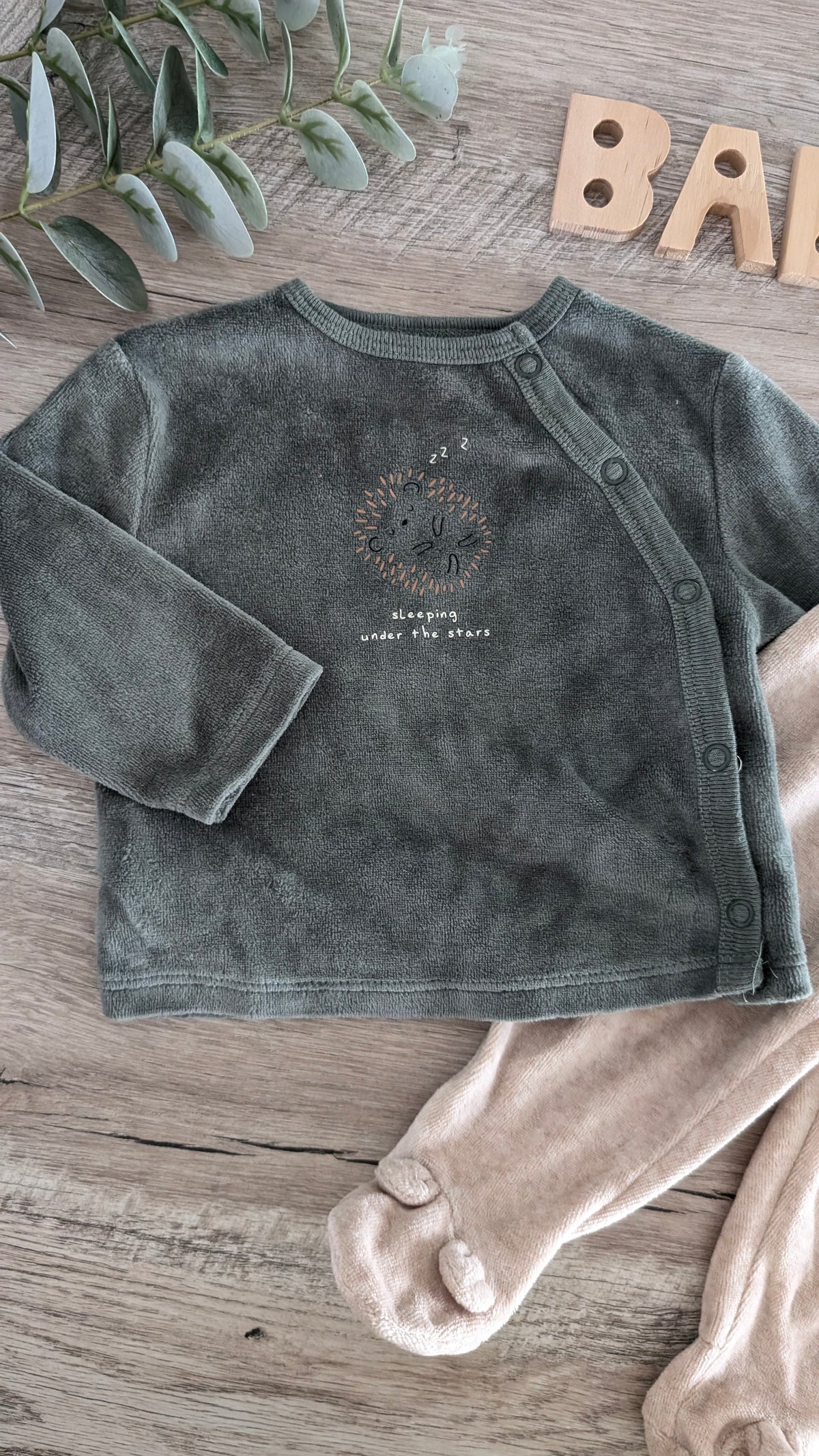 Pyjama velours "hérisson 🦔"