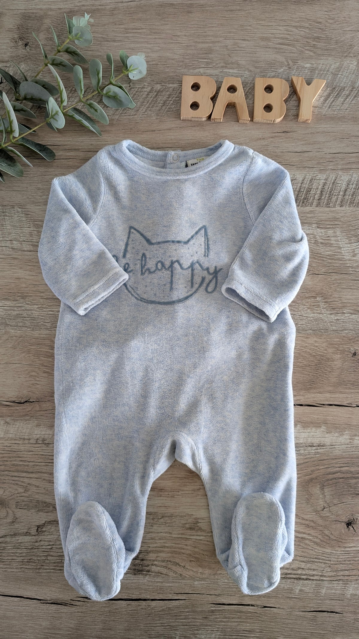 Pyjama velours "be happy 🐱"