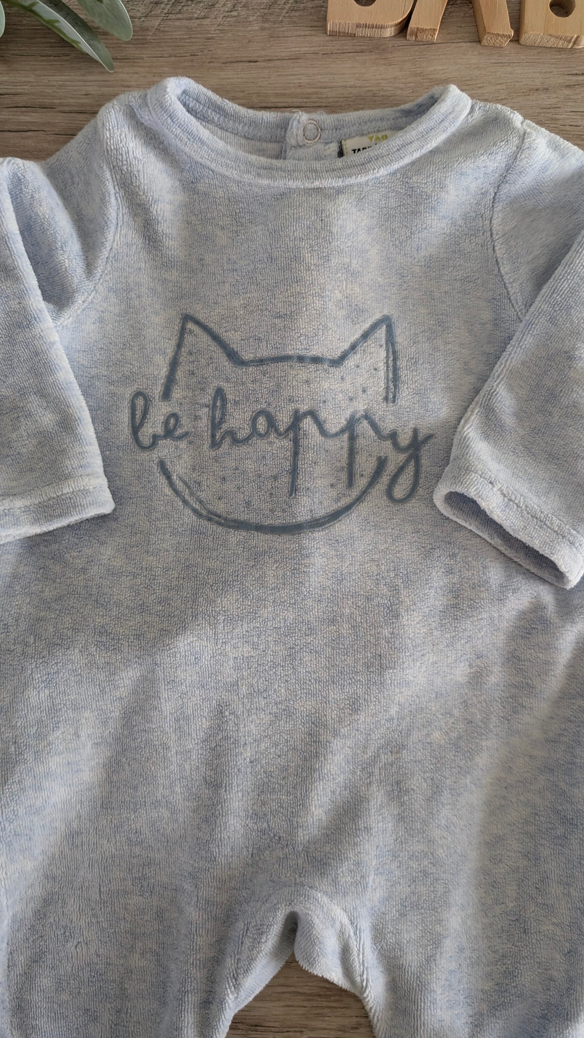 Pyjama velours "be happy 🐱"