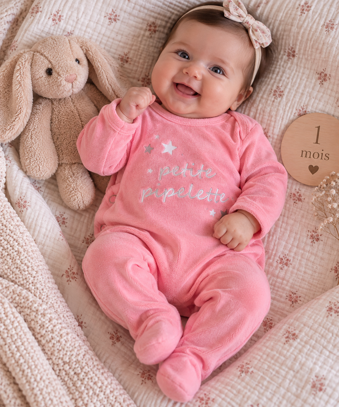 Pyjama velours bébé fille