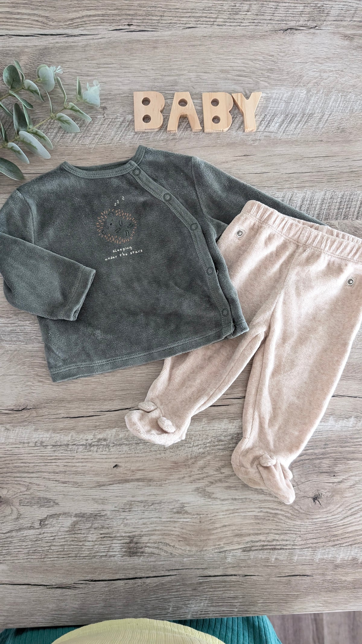 Pyjama velours "hérisson 🦔"