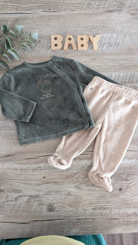 Pyjama velours "hérisson 🦔"