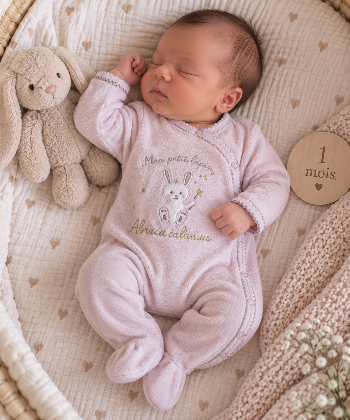 Pyjama velours bébé fille