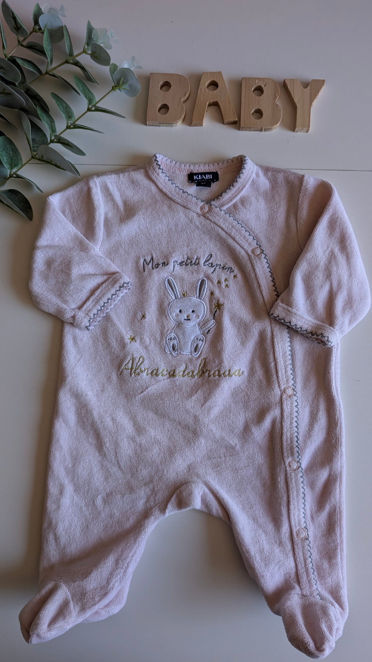 Pyjama velours bébé fille